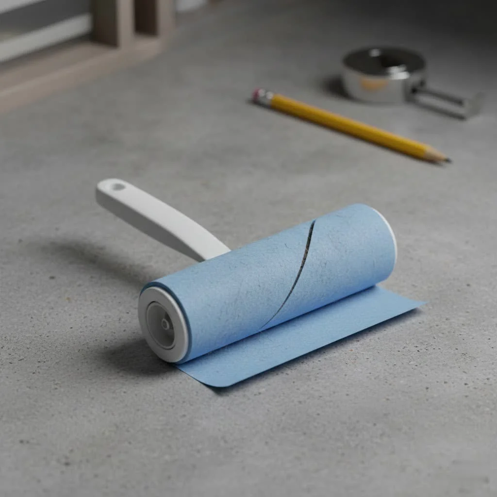 Dog lint roller picking up fur from a sofa