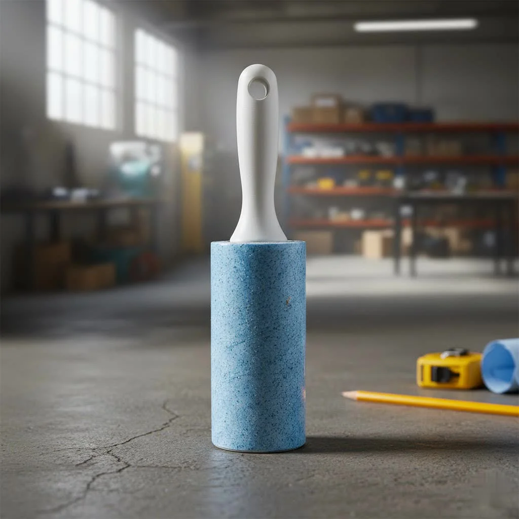 Lint roller for rug cleaning